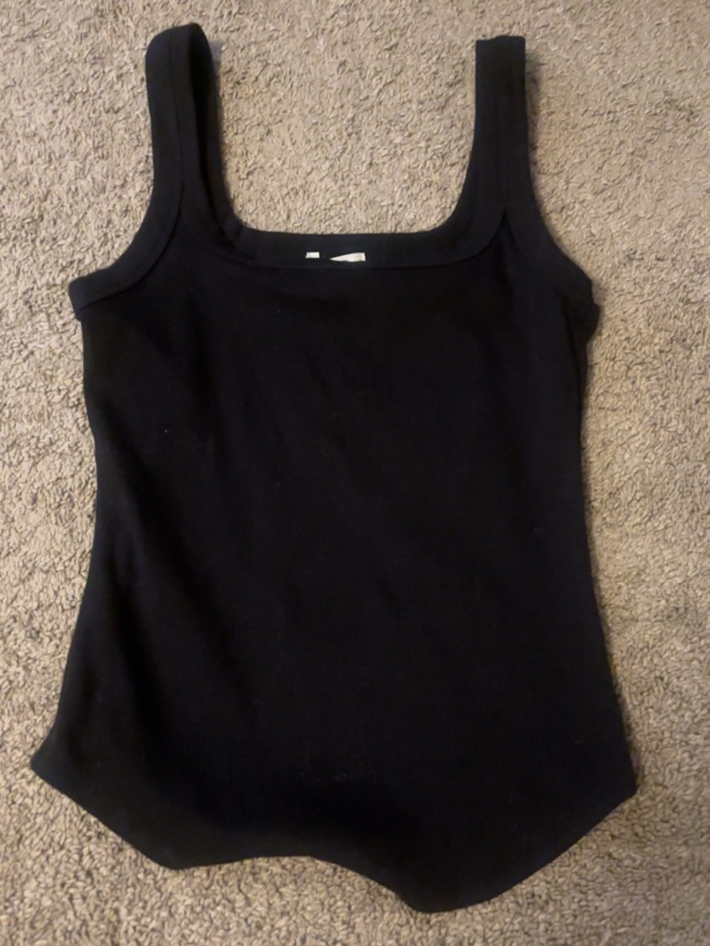 Classic Black Square-Neck Tank Top